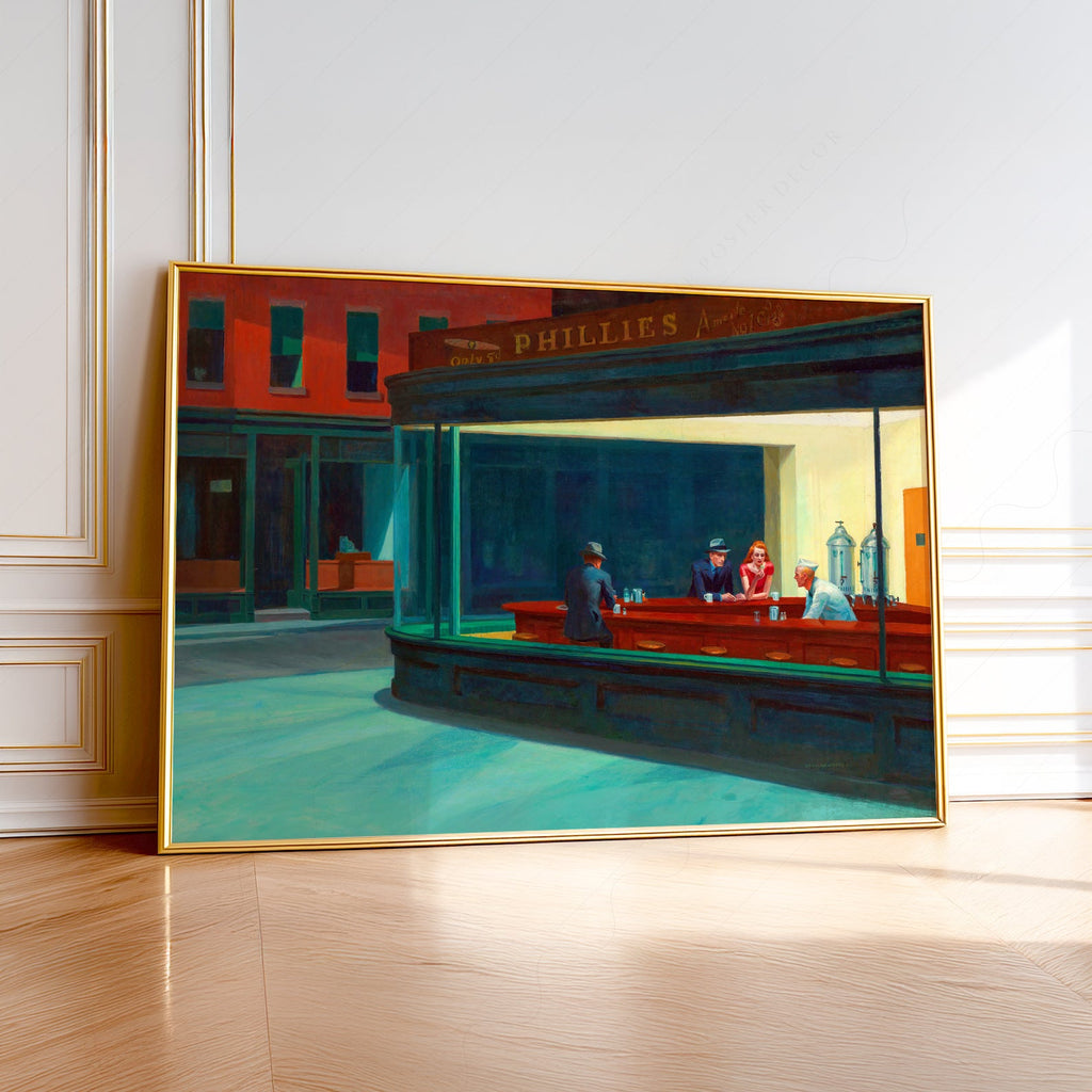 Edward Hopper Nighthawks Art Print – American Realism Wall Art Poster