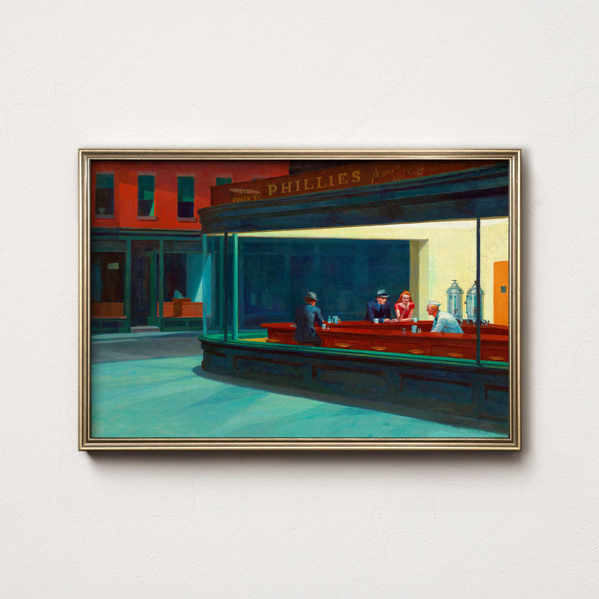 Edward Hopper Nighthawks Art Print – American Realism Wall Art Poster
