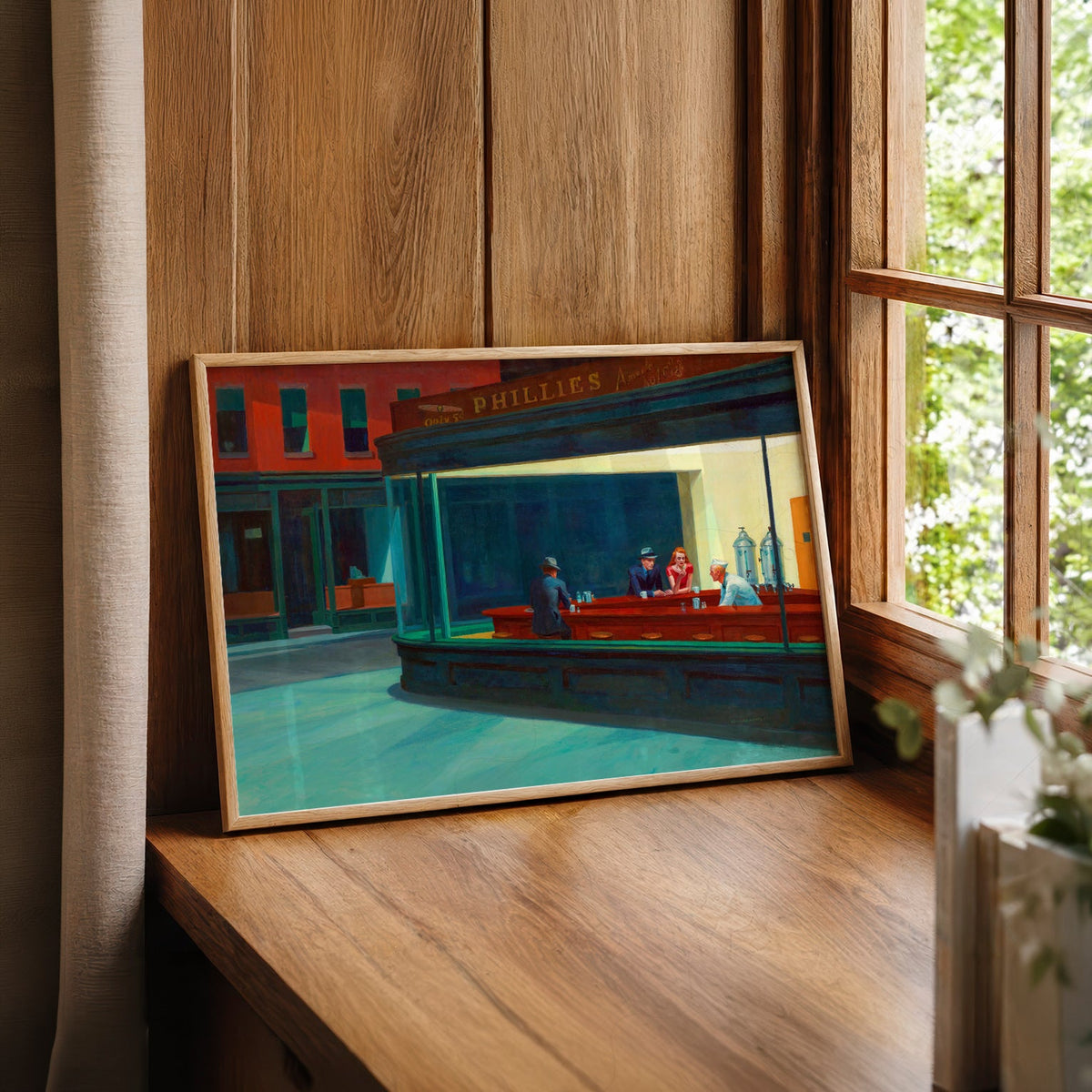 Edward Hopper Nighthawks Art Print – American Realism Wall Art Poster