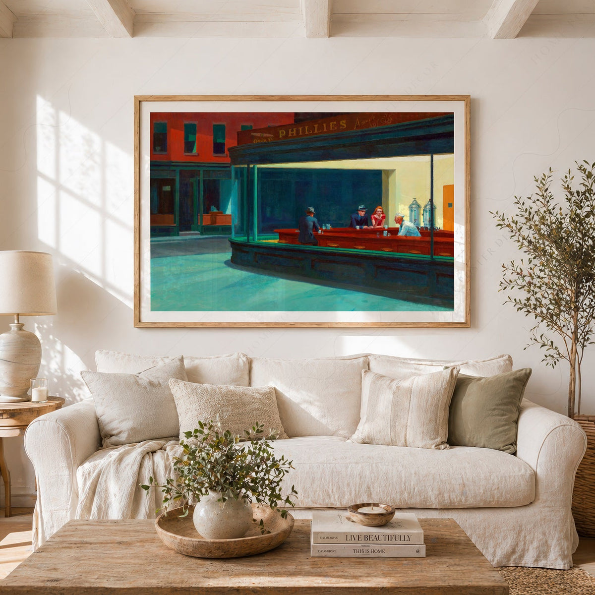 Edward Hopper Nighthawks Art Print – American Realism Wall Art Poster