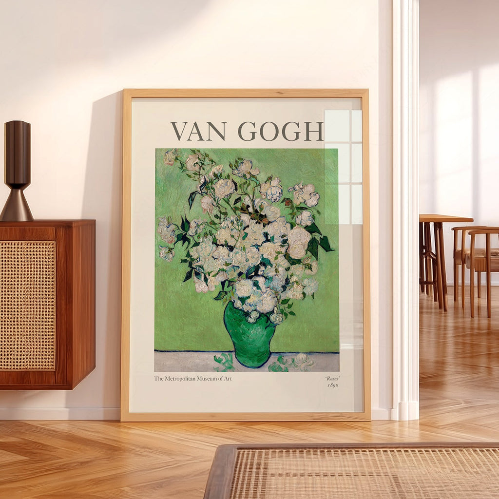Vincent Van Gogh Roses 1890 Reproduction d'art – Art mural floral de tableau célèbre