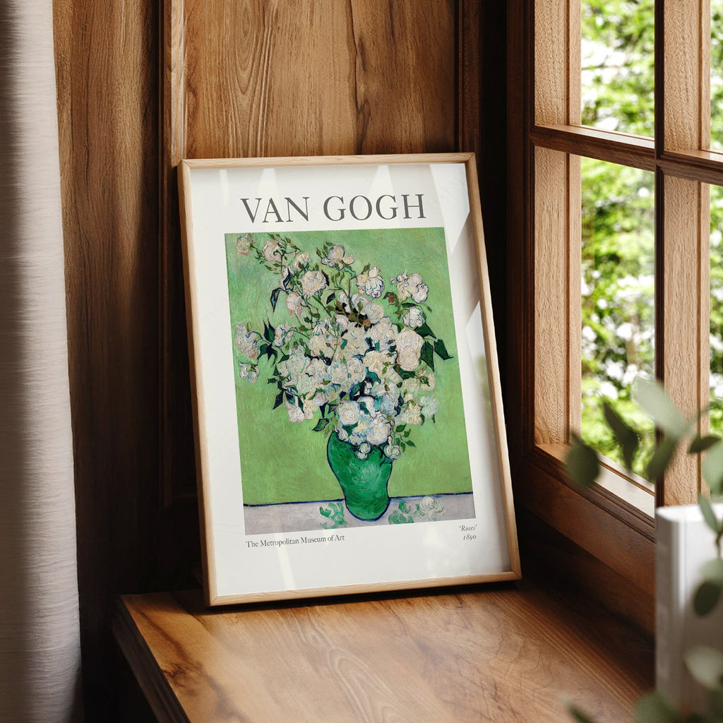 Vincent Van Gogh Roses 1890 Reproduction d'art – Art mural floral de tableau célèbre