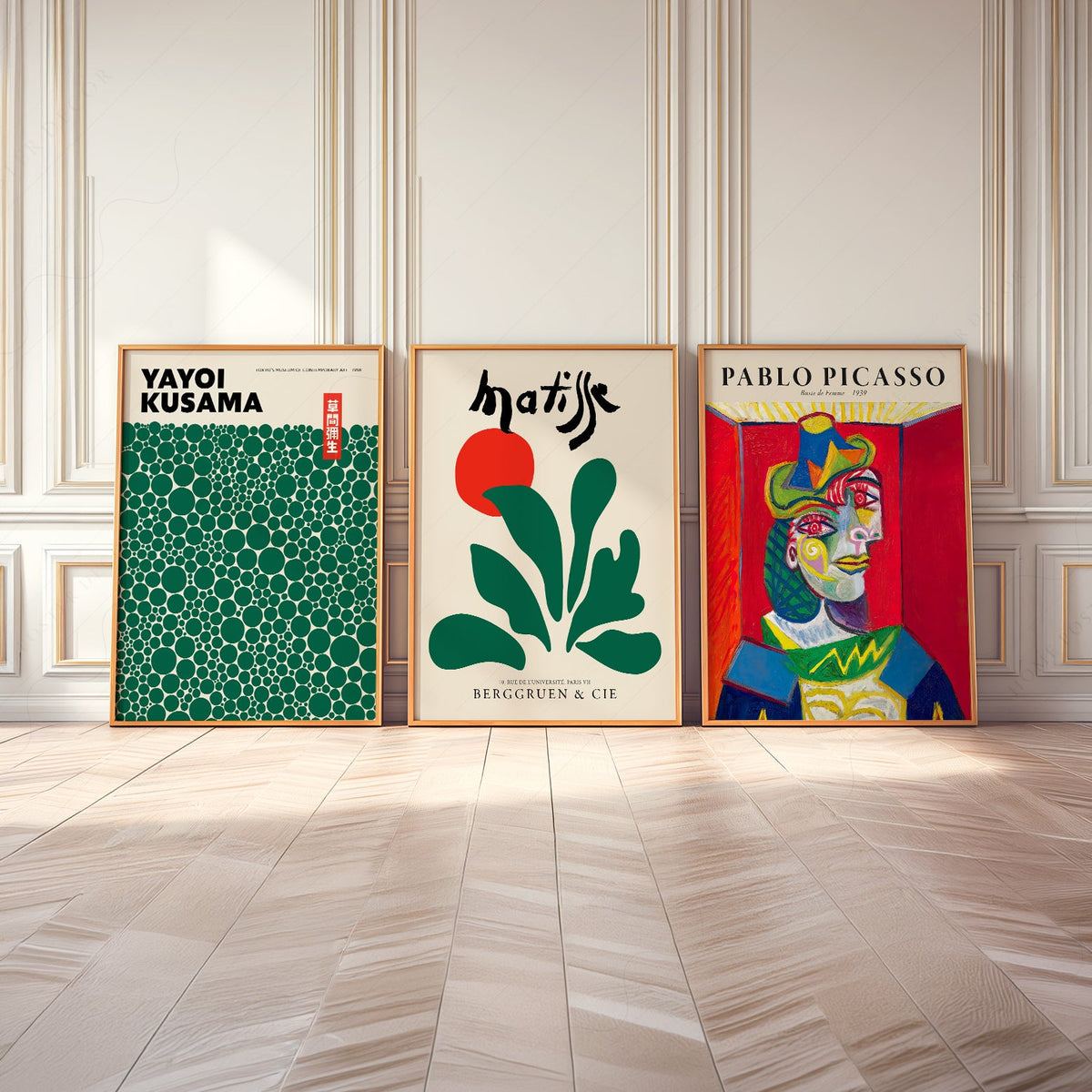 Matisse Kusama Picasso Gallery Wall Set of 3 – Modern Art Prints