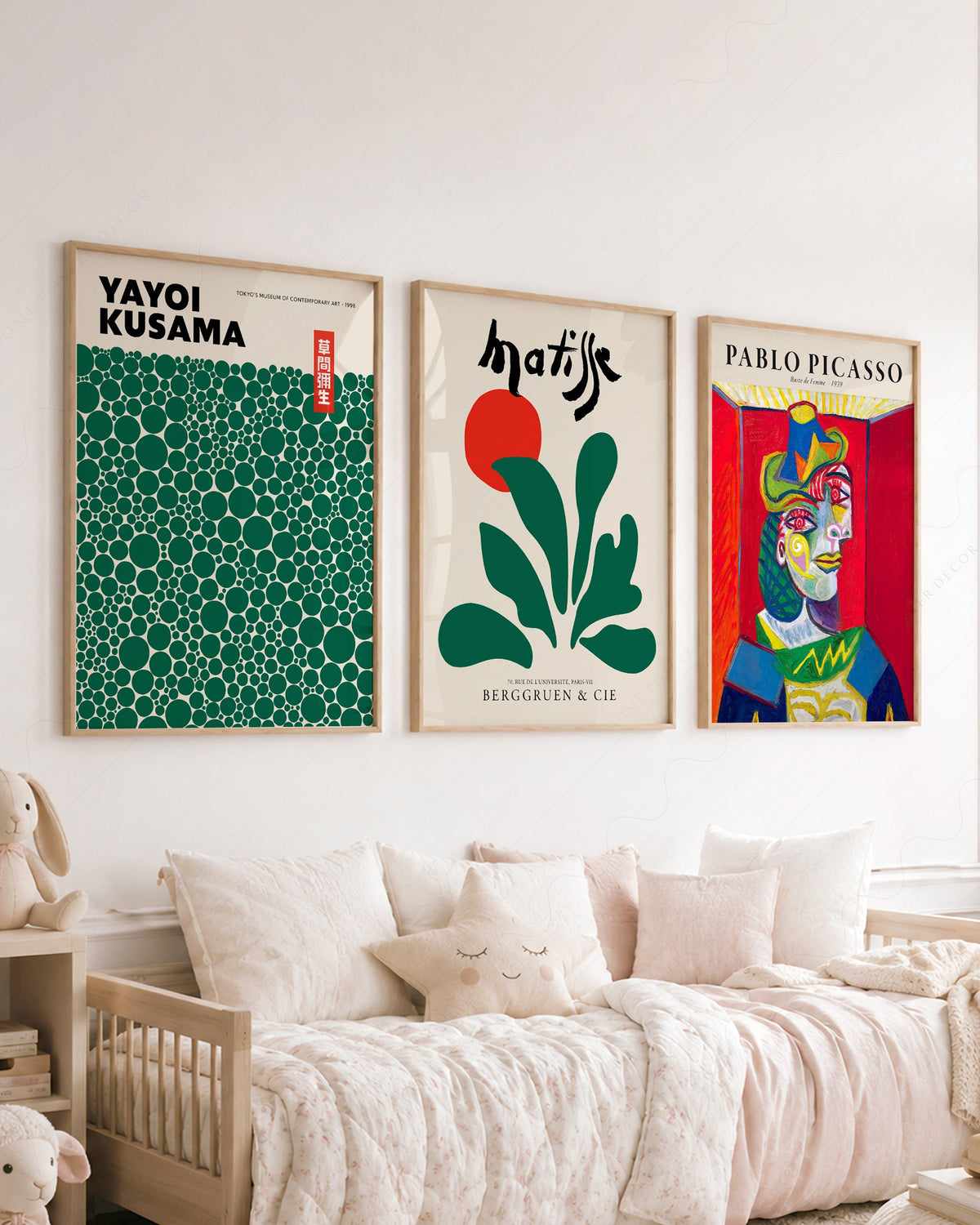 Matisse Kusama Picasso Gallery Wall Set of 3 – Modern Art Prints