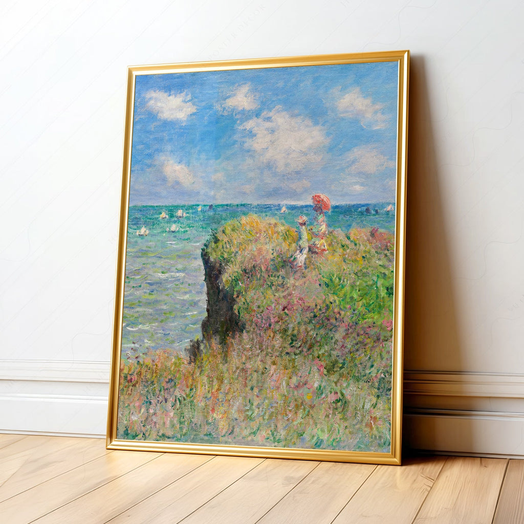 Claude Monet - Cliff Walk at Pourville Print