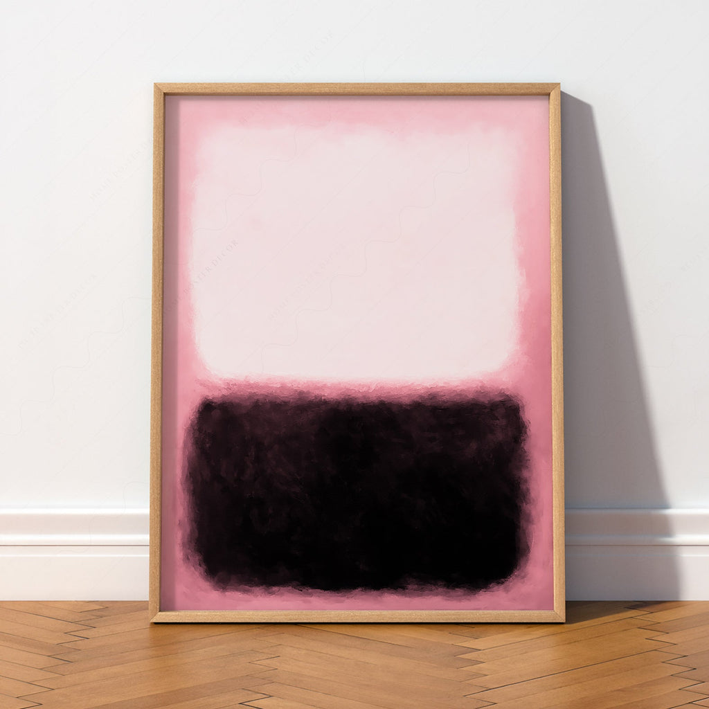 Mark Rothko Pink and Black Untitled Art Print – Abstract Expressionist Poster