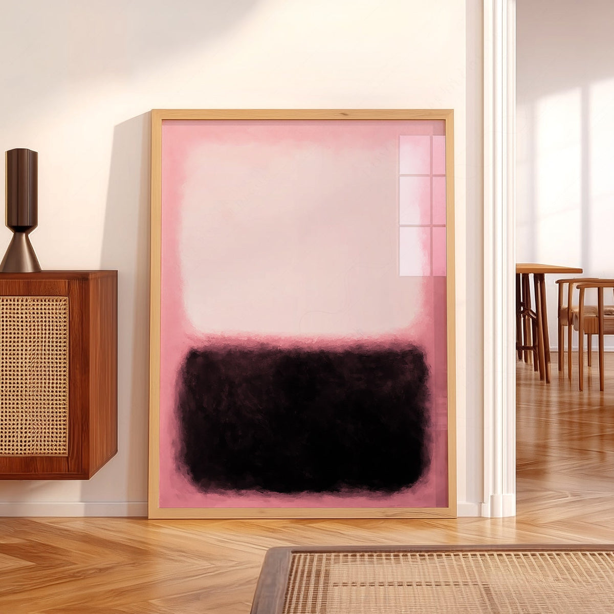 Mark Rothko Pink and Black Untitled Art Print – Abstract Expressionist Poster