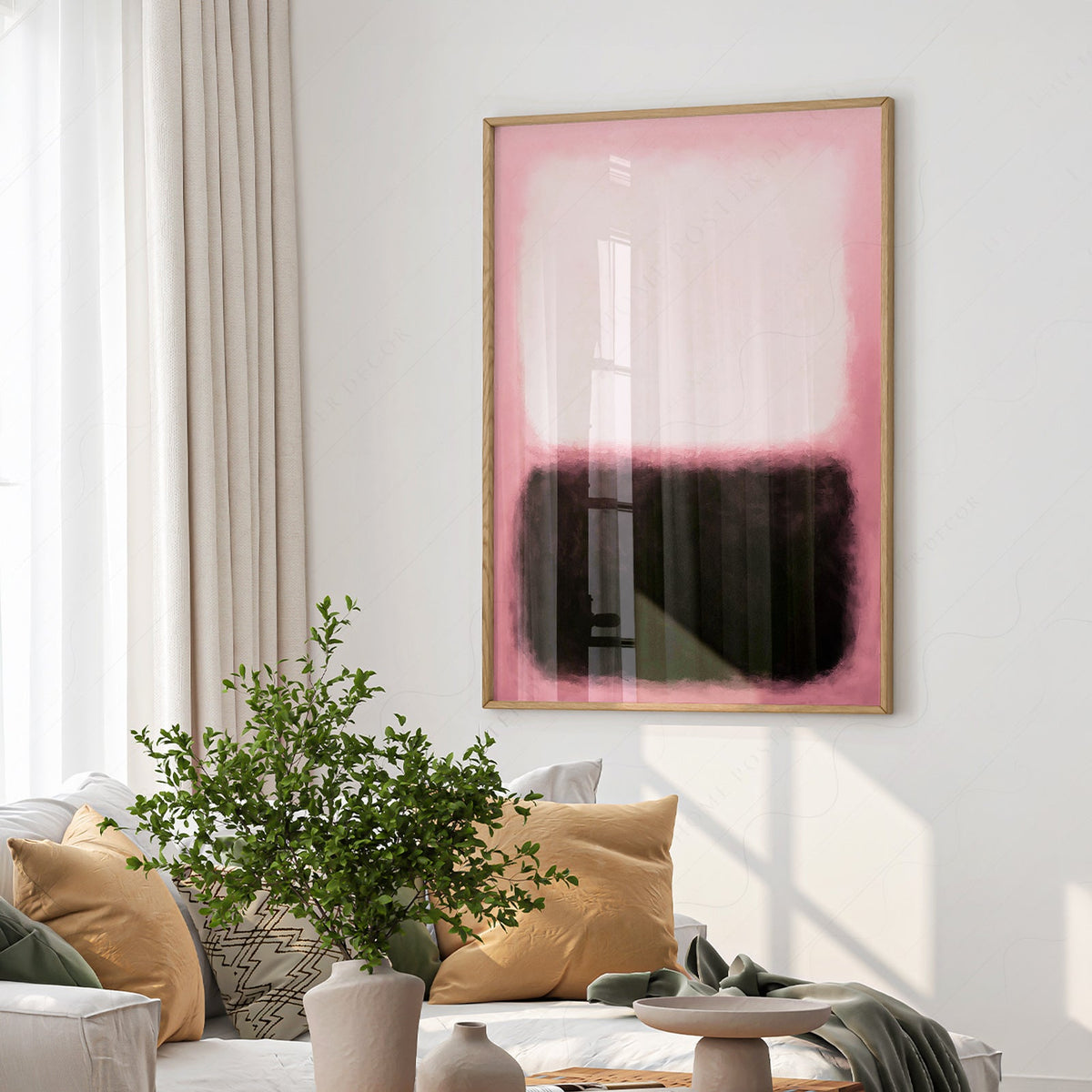 Mark Rothko Pink and Black Untitled Art Print – Abstract Expressionist Poster