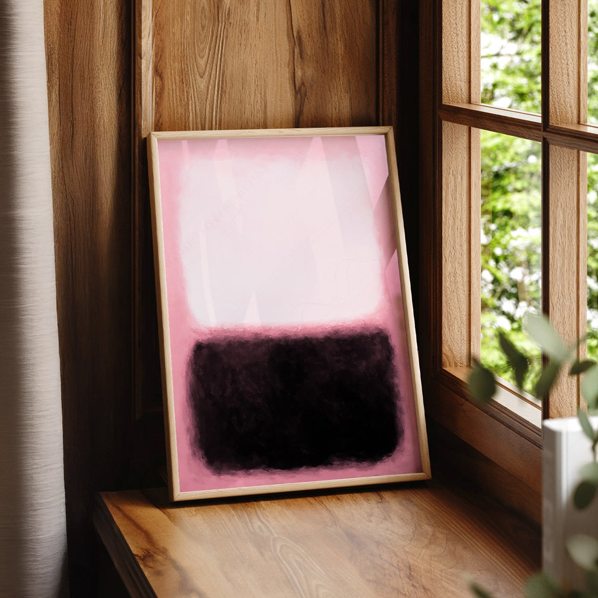 Mark Rothko Pink and Black Untitled Art Print – Abstract Expressionist Poster