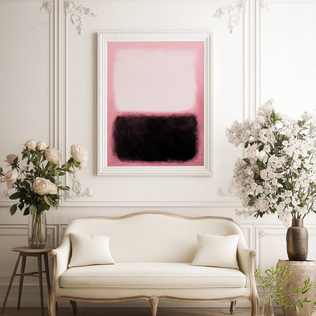 Mark Rothko Pink and Black Untitled Art Print – Abstract Expressionist Poster