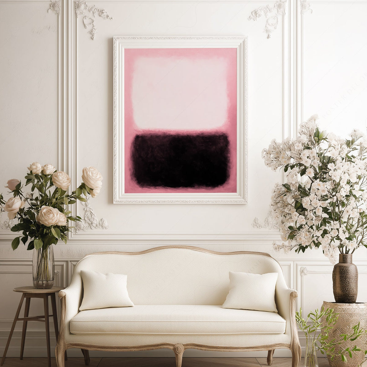 Mark Rothko Pink and Black Untitled Art Print – Abstract Expressionist Poster
