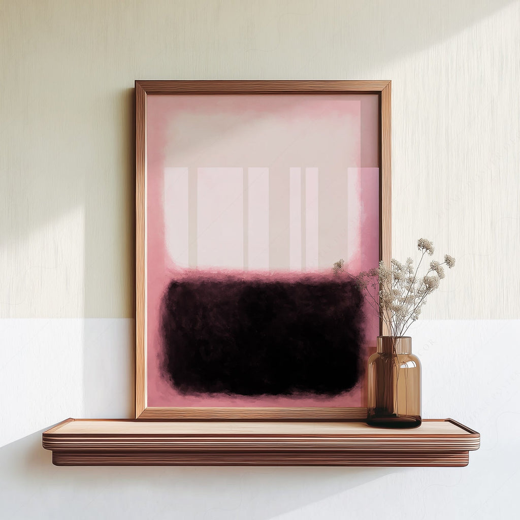 Mark Rothko Pink and Black Untitled Art Print – Abstract Expressionist Poster