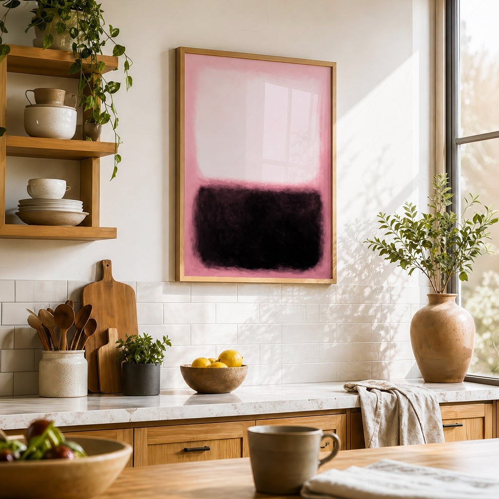 Mark Rothko Pink and Black Untitled Art Print – Abstract Expressionist Poster