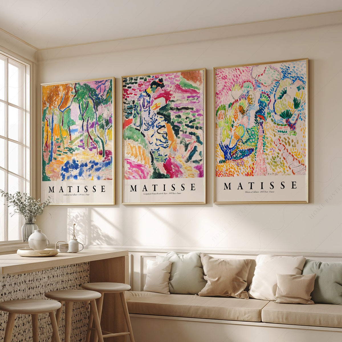 Henri Matisse Gallery Wall Set of 3 Prints – Colorful Abstract Wall Art
