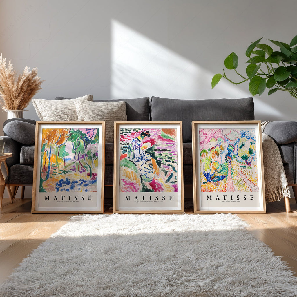 Henri Matisse Gallery Wall Set of 3 Prints – Colorful Abstract Wall Art