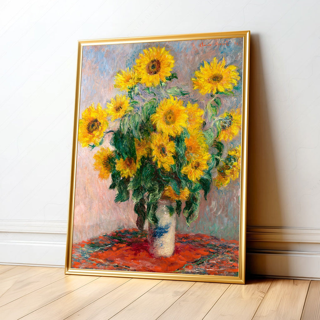 Claude Monet, Bouquet of Sunflowers Art Print – Floral Wall Decor