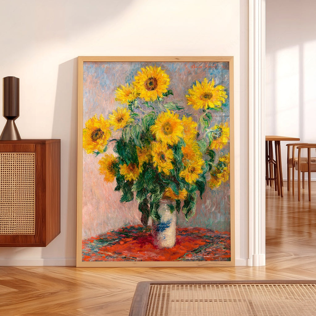 Claude Monet, Bouquet of Sunflowers Art Print – Floral Wall Decor
