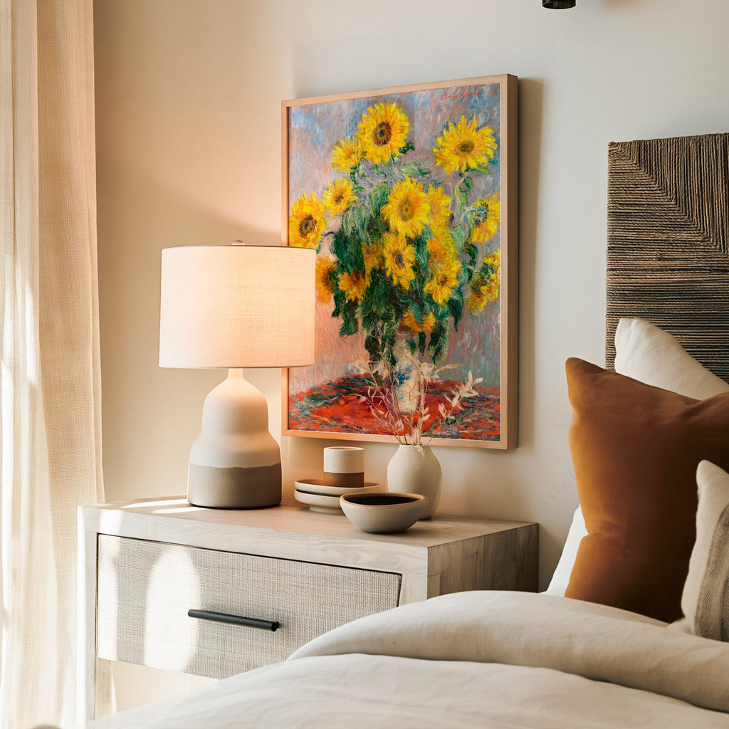 Claude Monet, Bouquet of Sunflowers Art Print – Floral Wall Decor