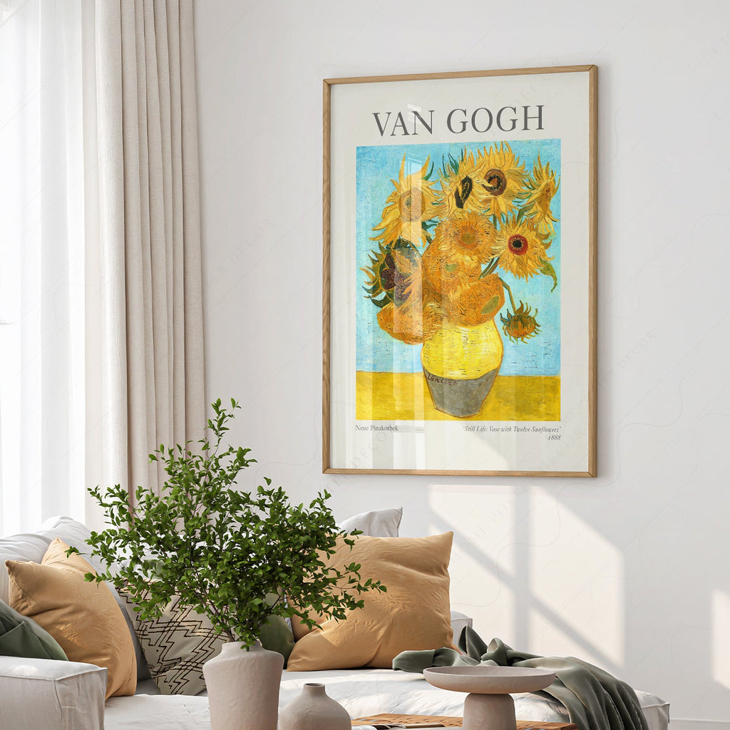 Van Gogh Vase with Twelve Sunflowers Art Print – Classic Wall Decor
