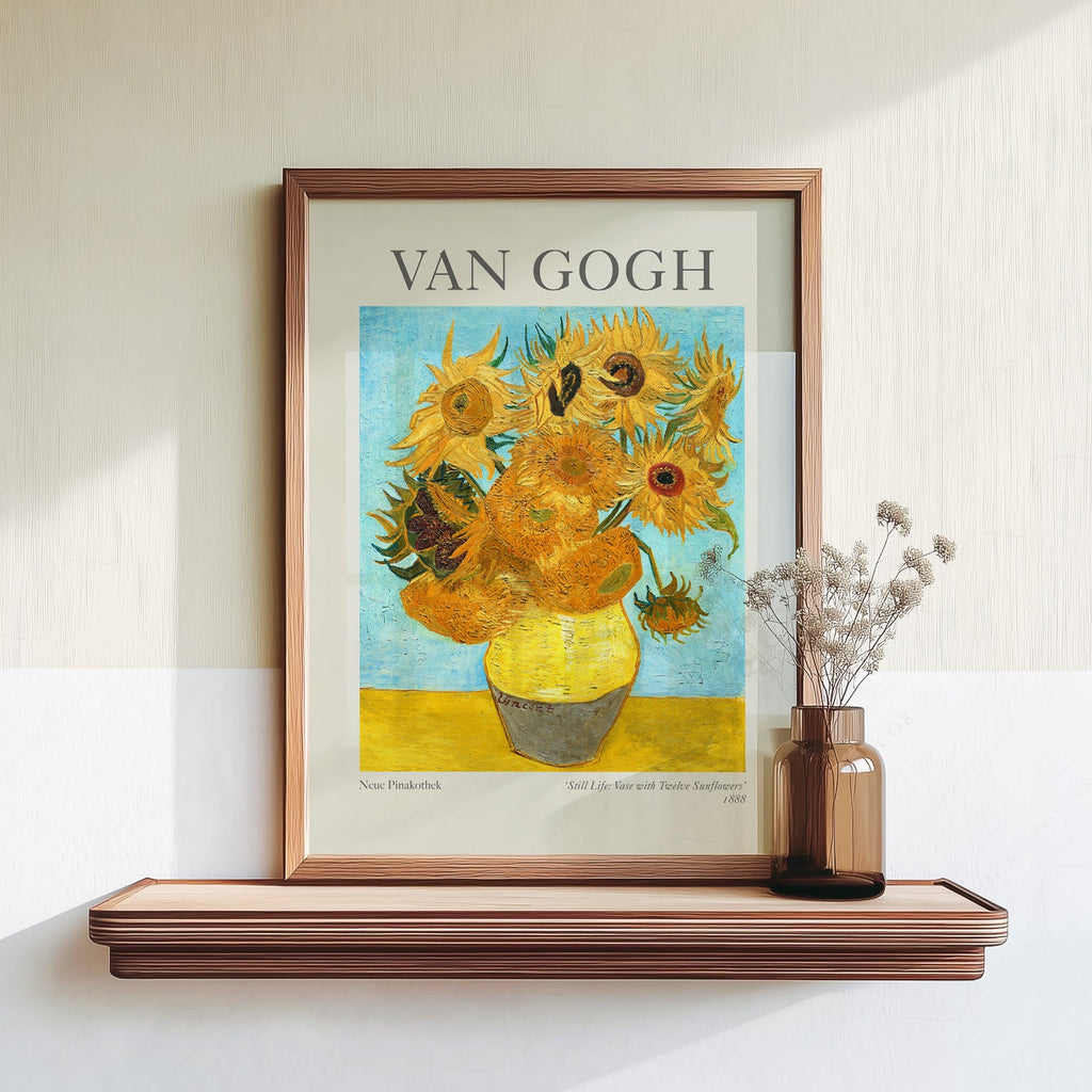 Van Gogh Vase with Twelve Sunflowers Art Print – Classic Wall Decor