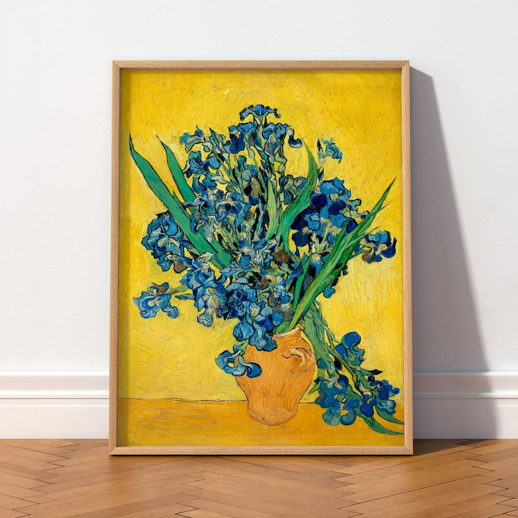 Vincent van Gogh Irises in a Vase Art Print – Famous Painting Wall Decor