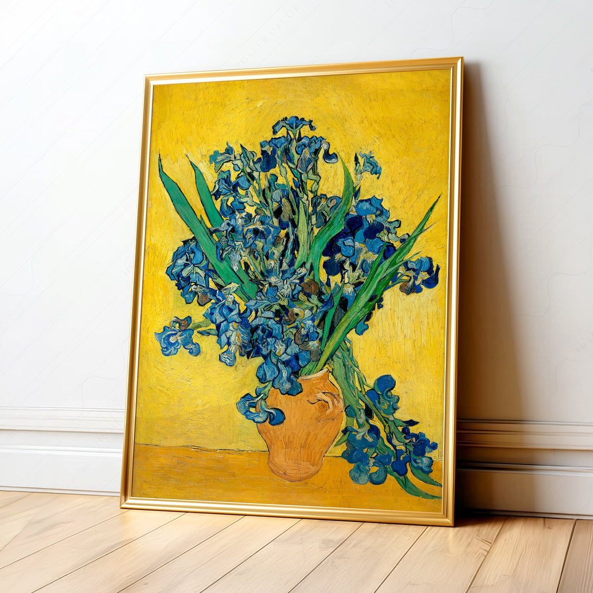 Vincent van Gogh Irises in a Vase Art Print – Famous Painting Wall Decor