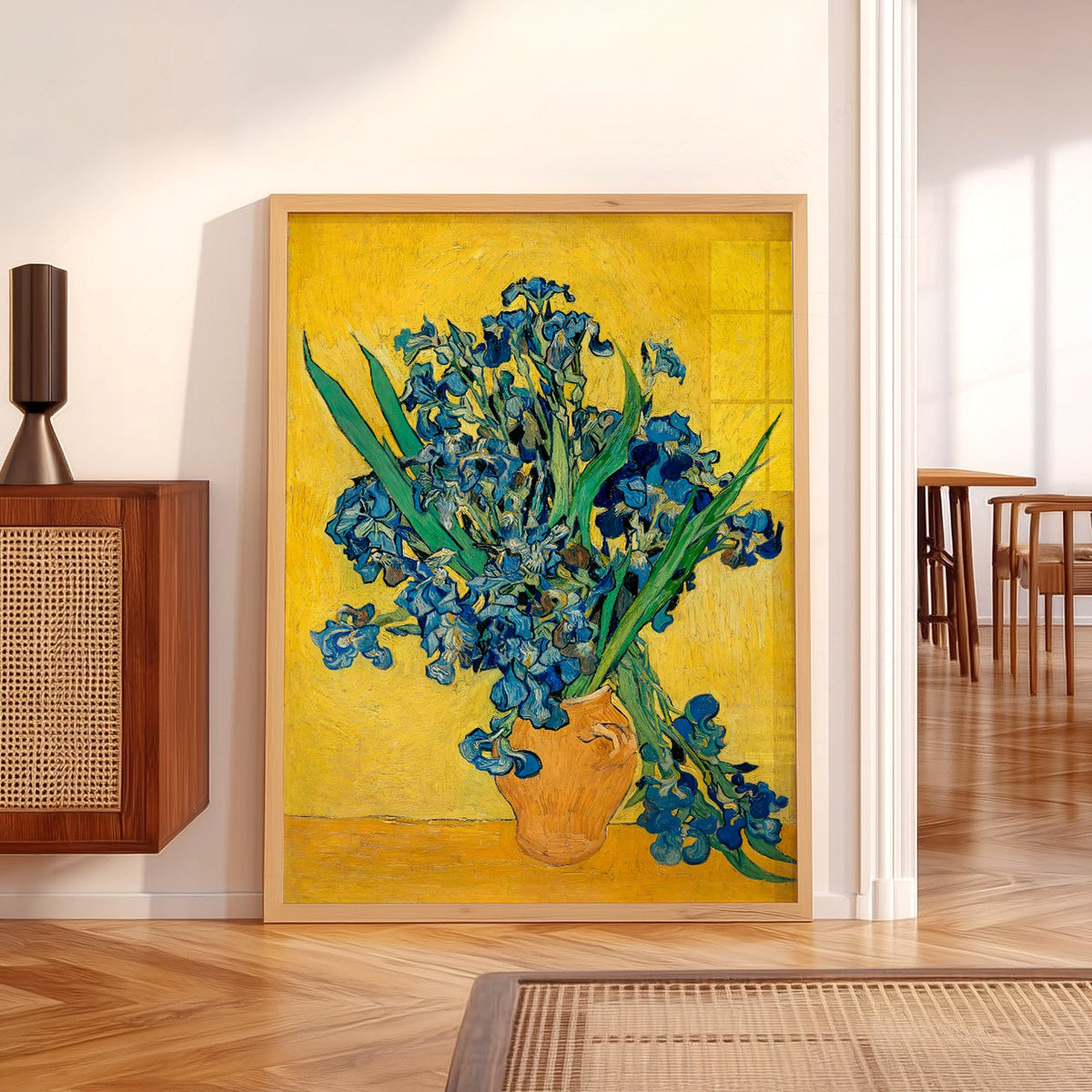 Vincent van Gogh Irises in a Vase Art Print – Famous Painting Wall Decor
