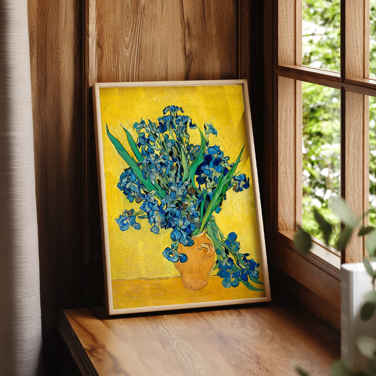 Vincent van Gogh Irises in a Vase Art Print – Famous Painting Wall Decor