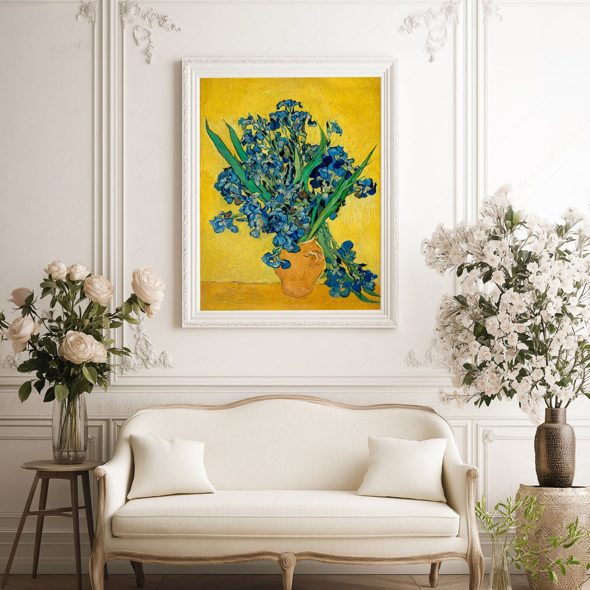 Vincent van Gogh Irises in a Vase Art Print – Famous Painting Wall Decor