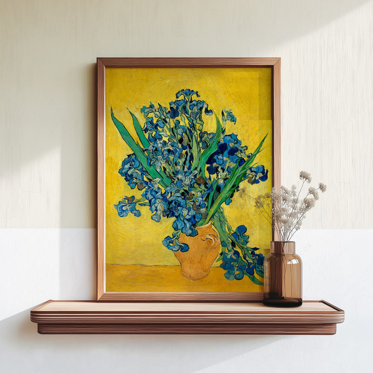 Vincent van Gogh Irises in a Vase Art Print – Famous Painting Wall Decor