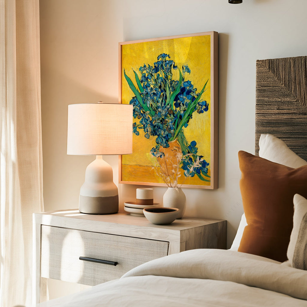 Vincent van Gogh Irises in a Vase Art Print – Famous Painting Wall Decor