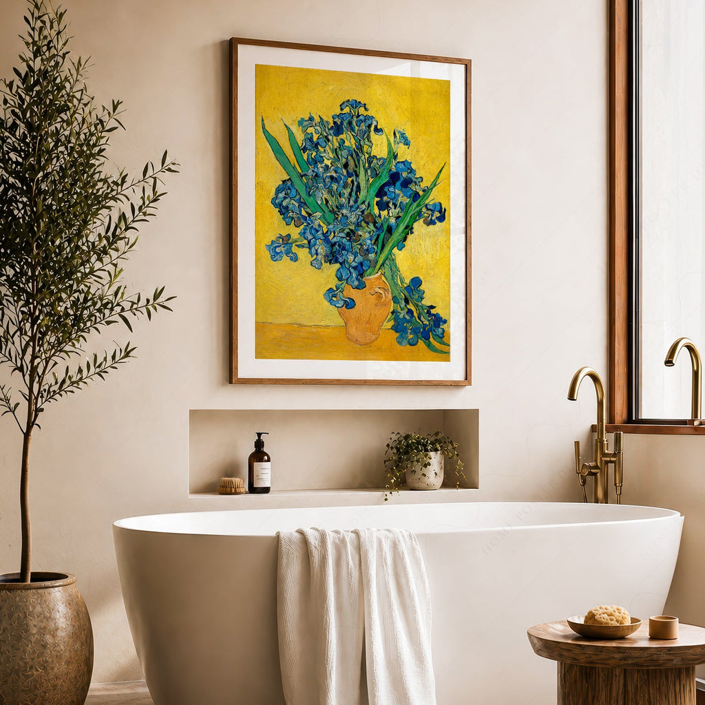 Vincent van Gogh Irises in a Vase Art Print – Famous Painting Wall Decor