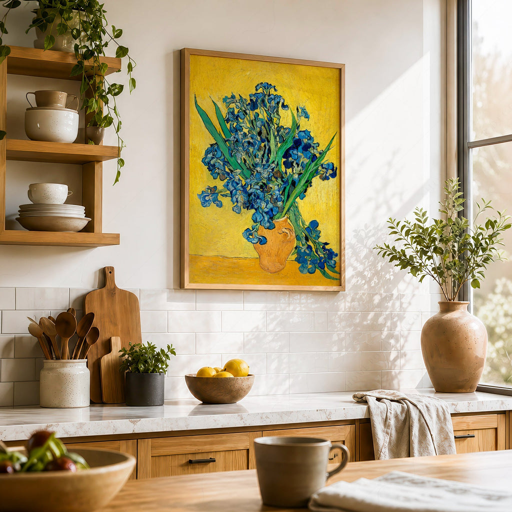 Vincent van Gogh Irises in a Vase Art Print – Famous Painting Wall Decor