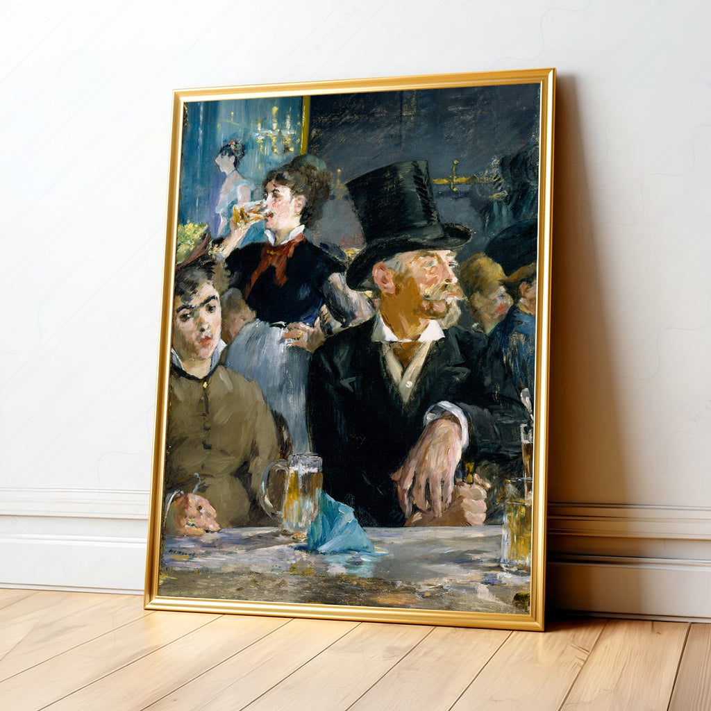 Edouard Manet At the Café Art Print – Impressionist Paris Wall Decor
