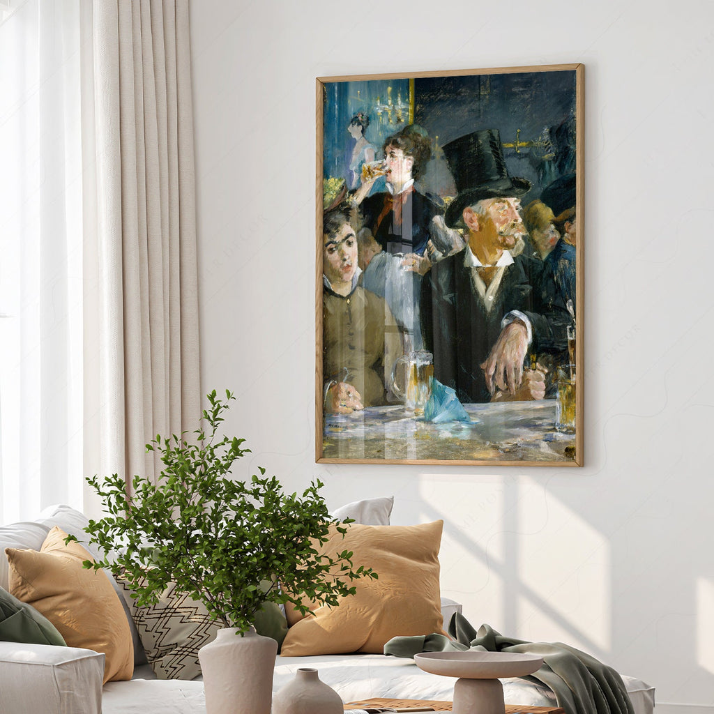 Edouard Manet At the Café Art Print – Impressionist Paris Wall Decor
