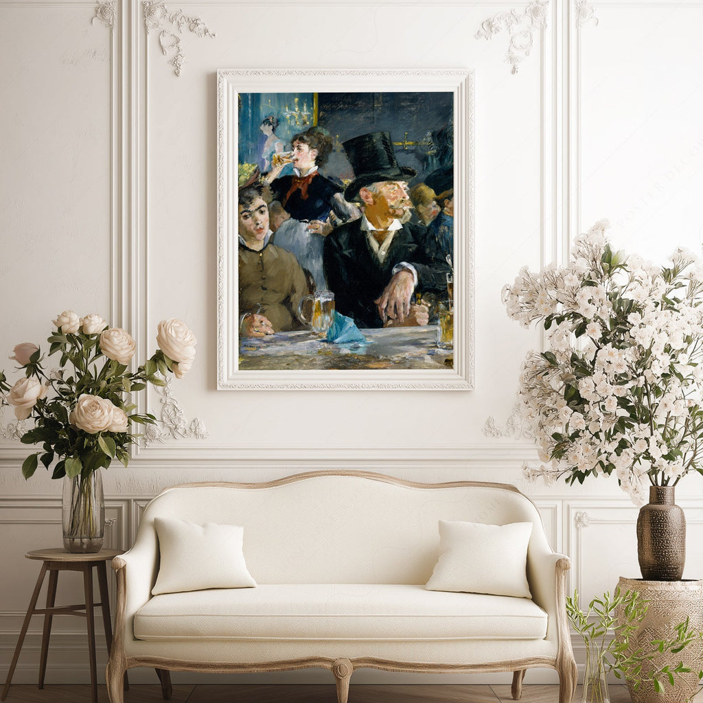 Edouard Manet At the Café Art Print – Impressionist Paris Wall Decor