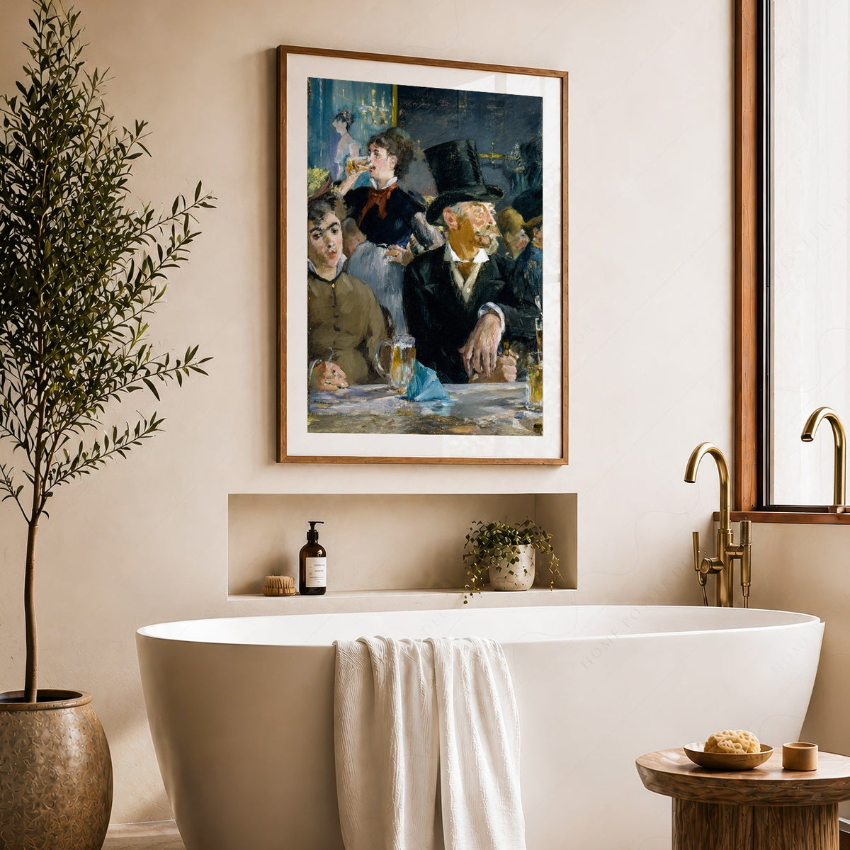 Edouard Manet At the Café Art Print – Impressionist Paris Wall Decor