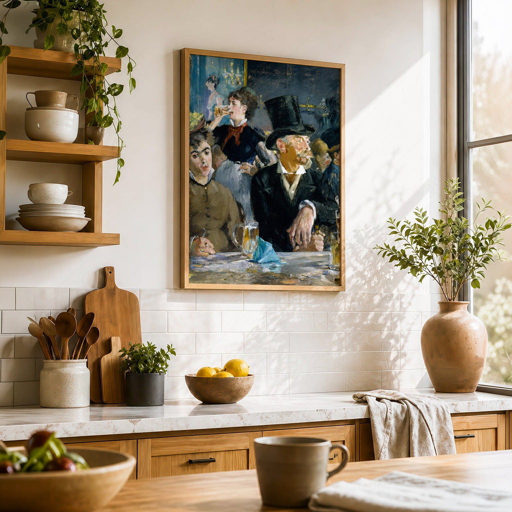 Edouard Manet At the Café Art Print – Impressionist Paris Wall Decor