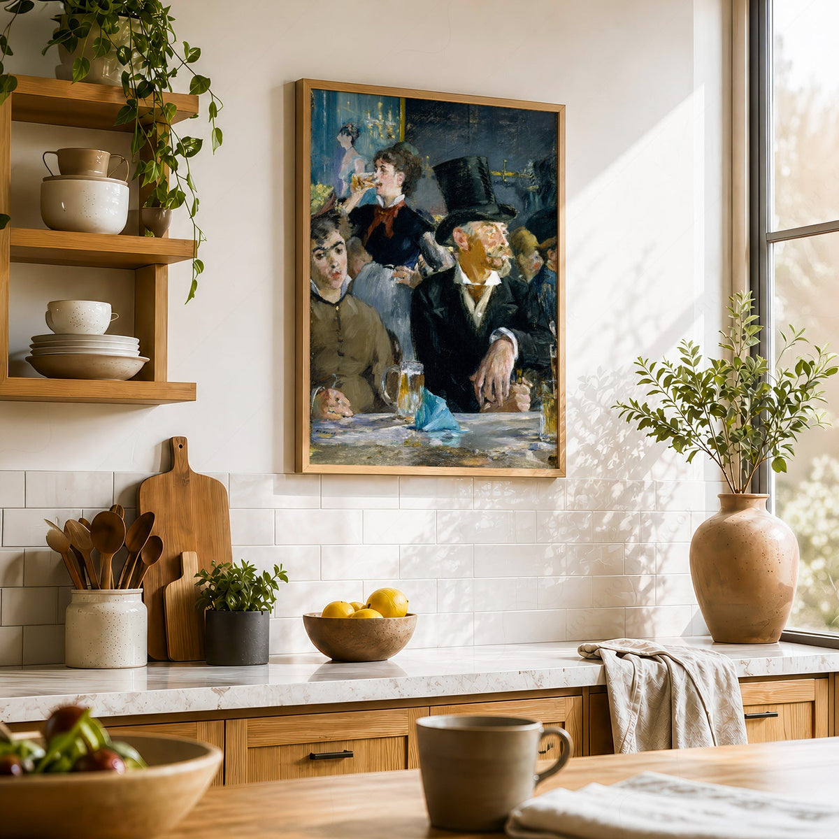 Edouard Manet At the Café Art Print – Impressionist Paris Wall Decor