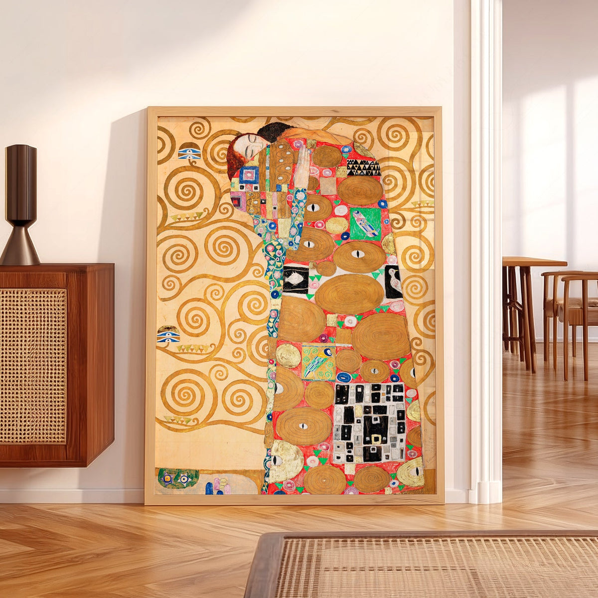 Gustav Klimt L'Accomplissement Impression d'art – Affiche murale dorée Art nouveau