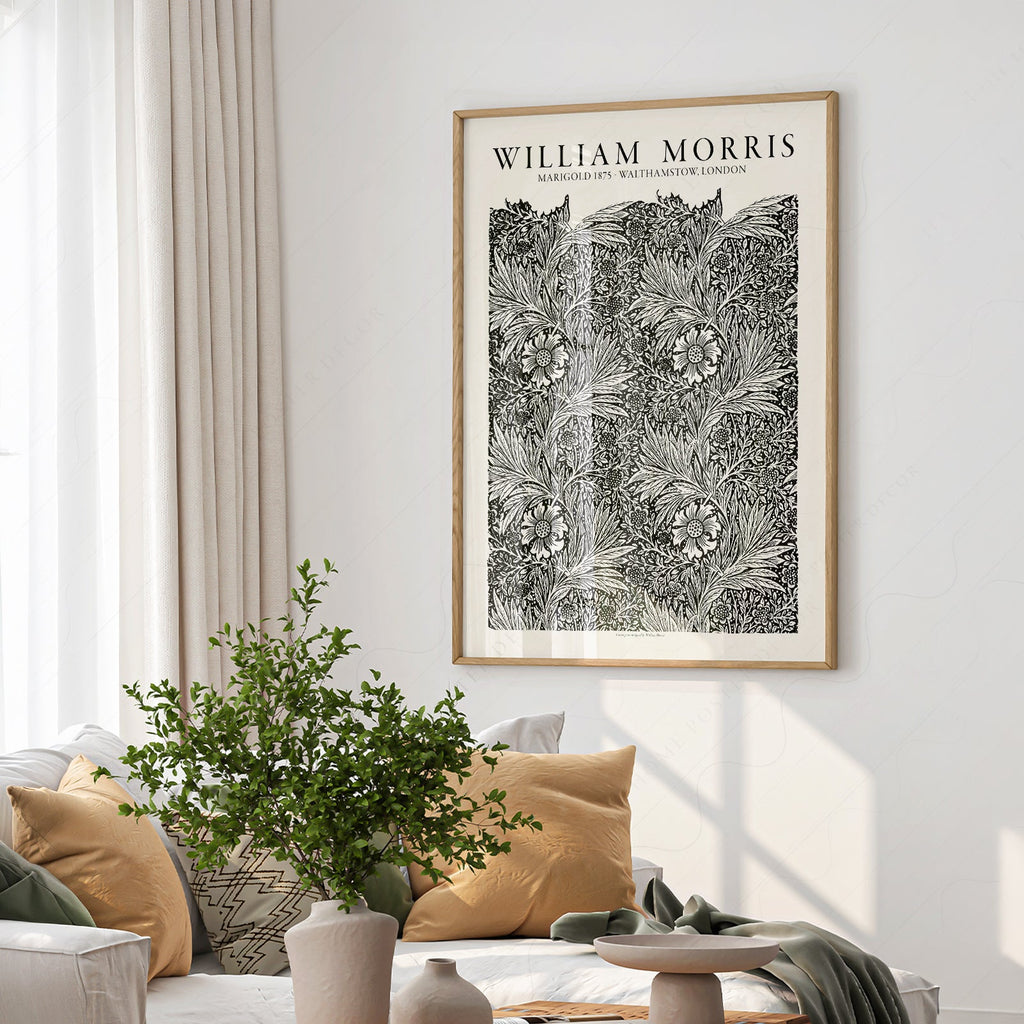 William Morris Marigold 1875 Art Print – Arts and Crafts Wall Decor