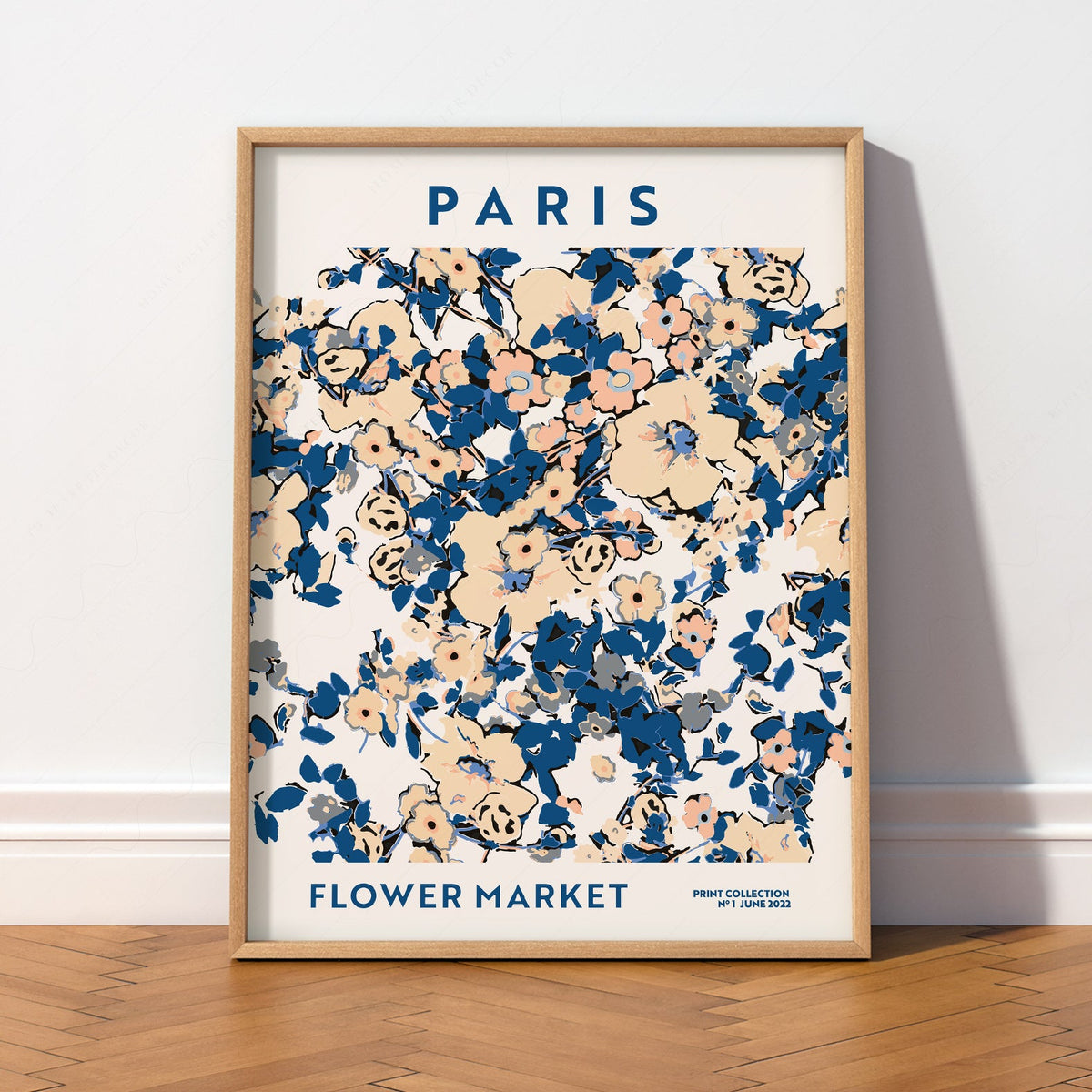 Paris Flower Market Print – Floral Wall Art Poster for Chic Interiors