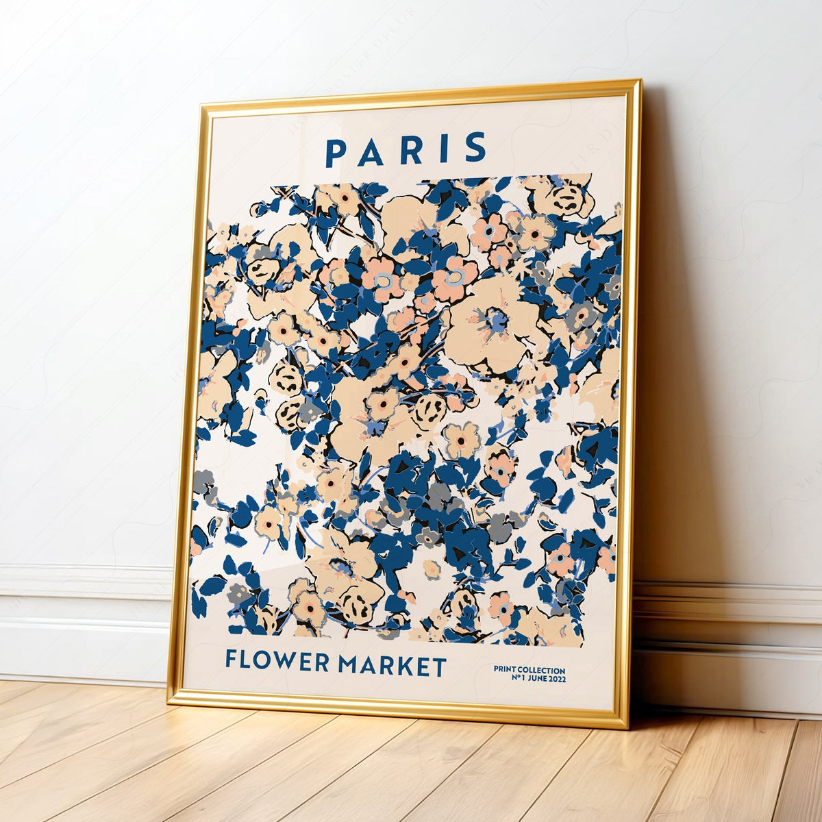 Paris Flower Market Print – Floral Wall Art Poster for Chic Interiors