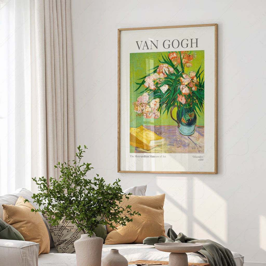 Vincent Van Gogh Oleanders Art Print – Famous Painting Wall Poster