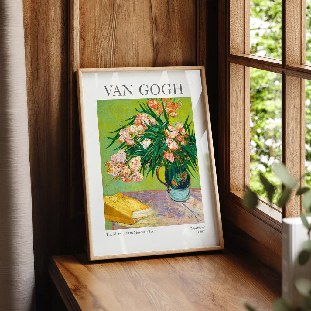 Vincent Van Gogh Oleanders Art Print – Famous Painting Wall Poster