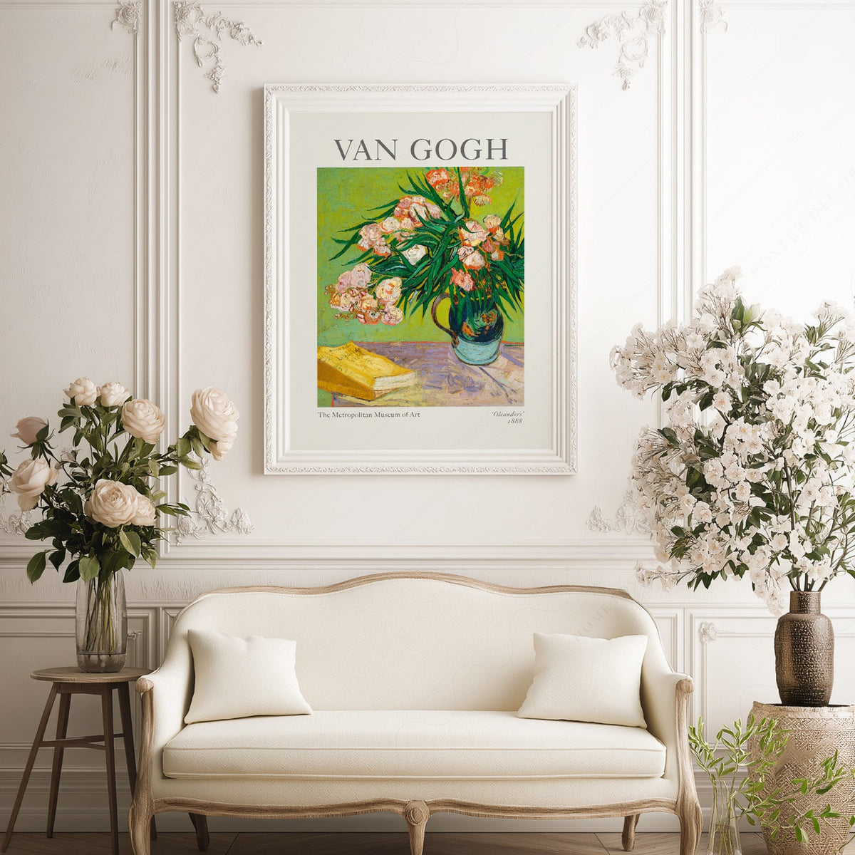 Vincent Van Gogh Oleanders Art Print – Famous Painting Wall Poster