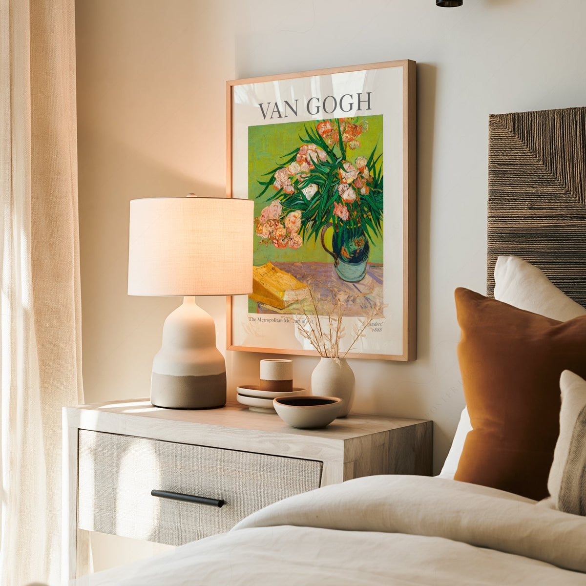Vincent Van Gogh Oleanders Art Print – Famous Painting Wall Poster