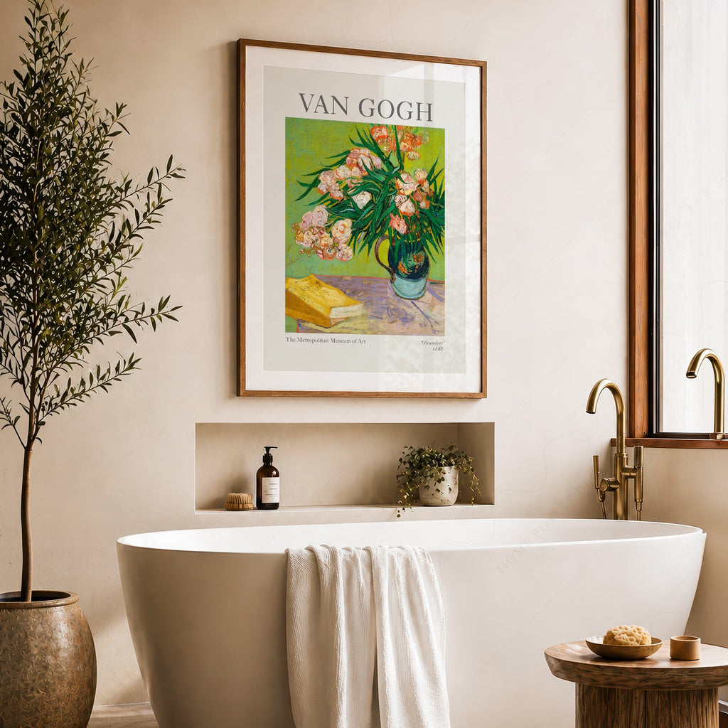 Vincent Van Gogh Oleanders Art Print – Famous Painting Wall Poster