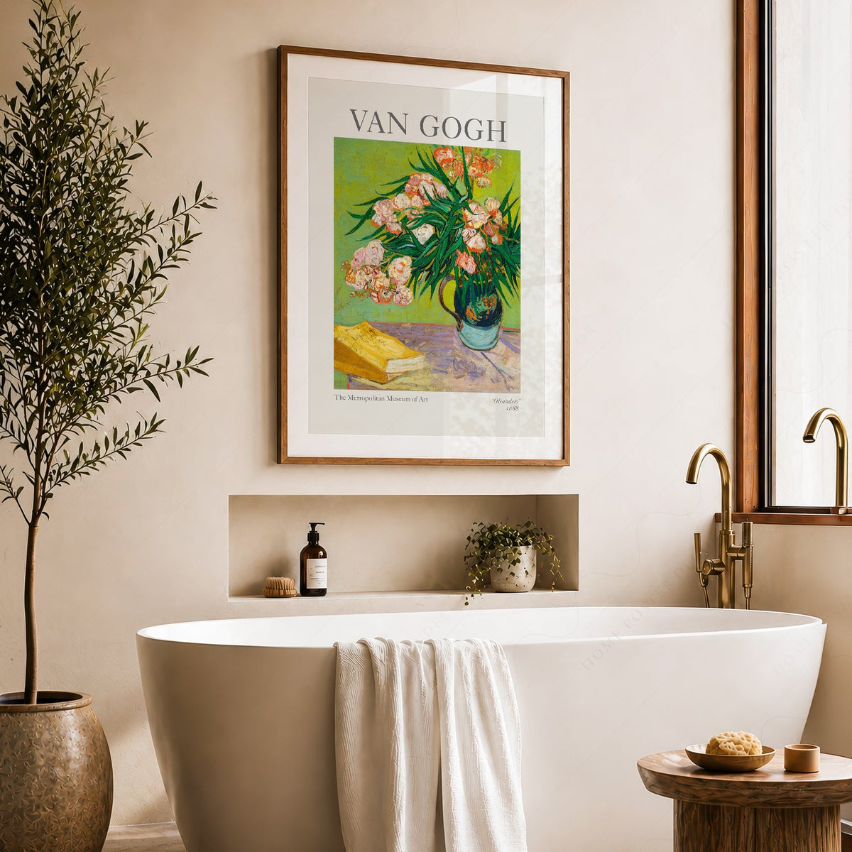 Vincent Van Gogh Oleanders Art Print – Famous Painting Wall Poster