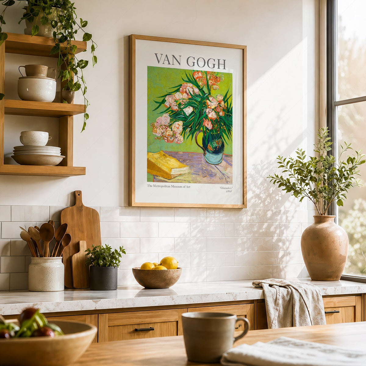 Vincent Van Gogh Oleanders Art Print – Famous Painting Wall Poster